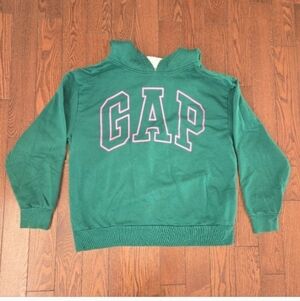 Gap Green Hoodie with Sherpa Lined Hood Size XL